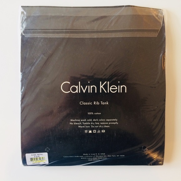 Calvin Klein Classic Rib Tank - Size XL - Brown - Picture 2 of 2